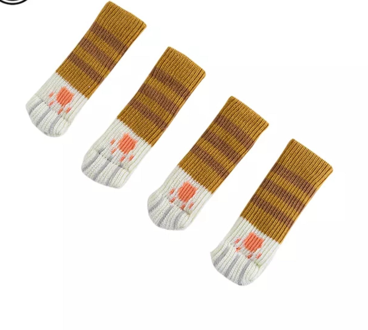 Stuhl und Tischbein Socken Kratzschutz Katzenpfoten 4er Set