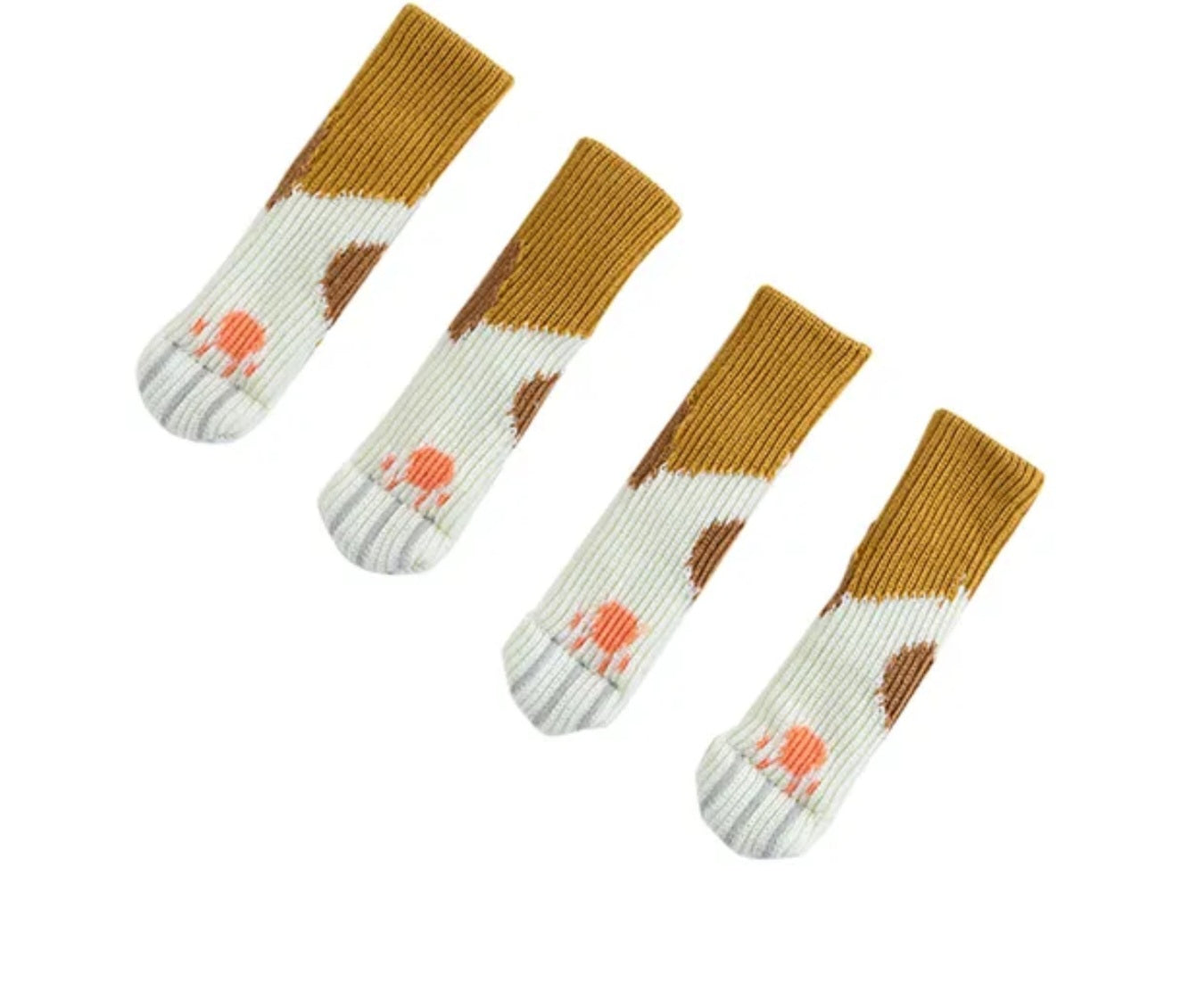 Stuhl und Tischbein Socken Kratzschutz Katzenpfoten 4er Set