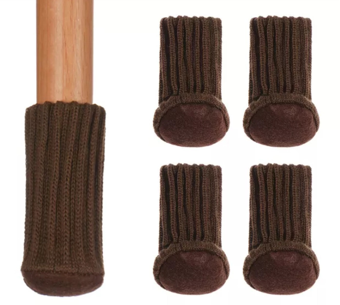 Selles et chaussettes de table de table Protection à gratter UniFarbe 4er Set