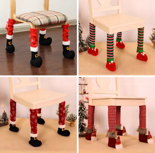 Tabourets et chaussettes de table de table Scratch Protection de Noël 4er