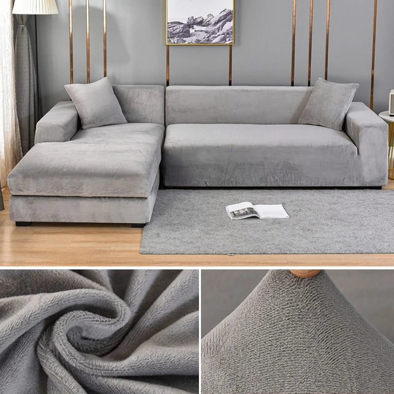 Elastic sofa covers velvet surface, water -repellent