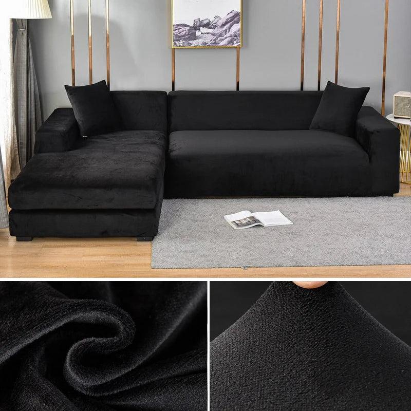 Elastic sofa covers velvet surface, water -repellent