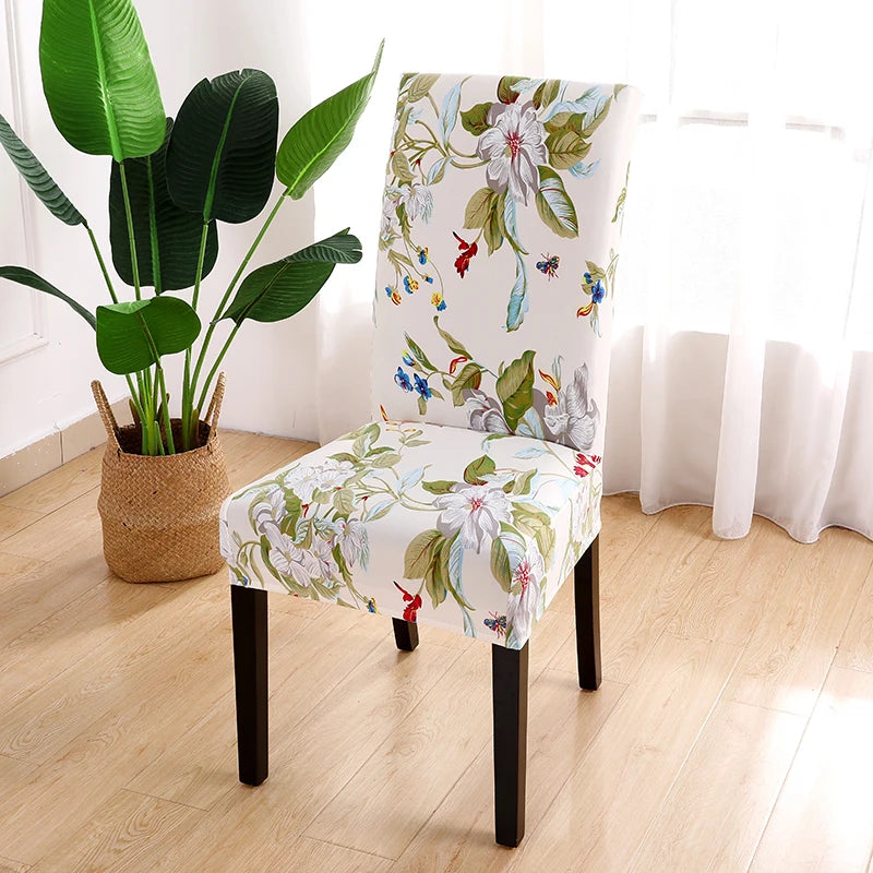 Elastic chair covers in different patterns 2