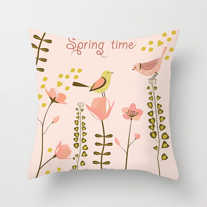 Pillow covers flowers