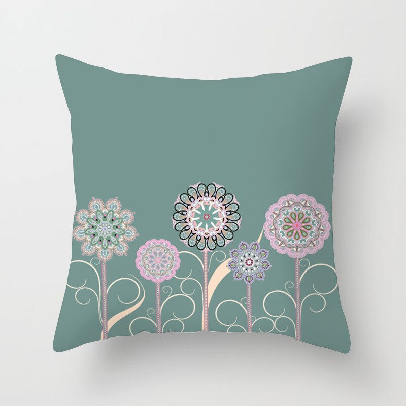 Pillow covers flowers