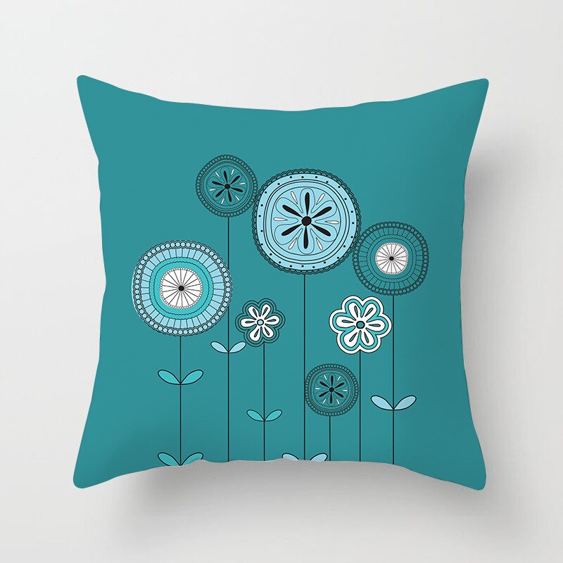 Pillow covers flowers