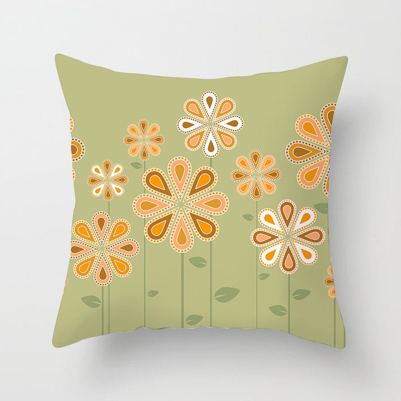 Pillow covers flowers