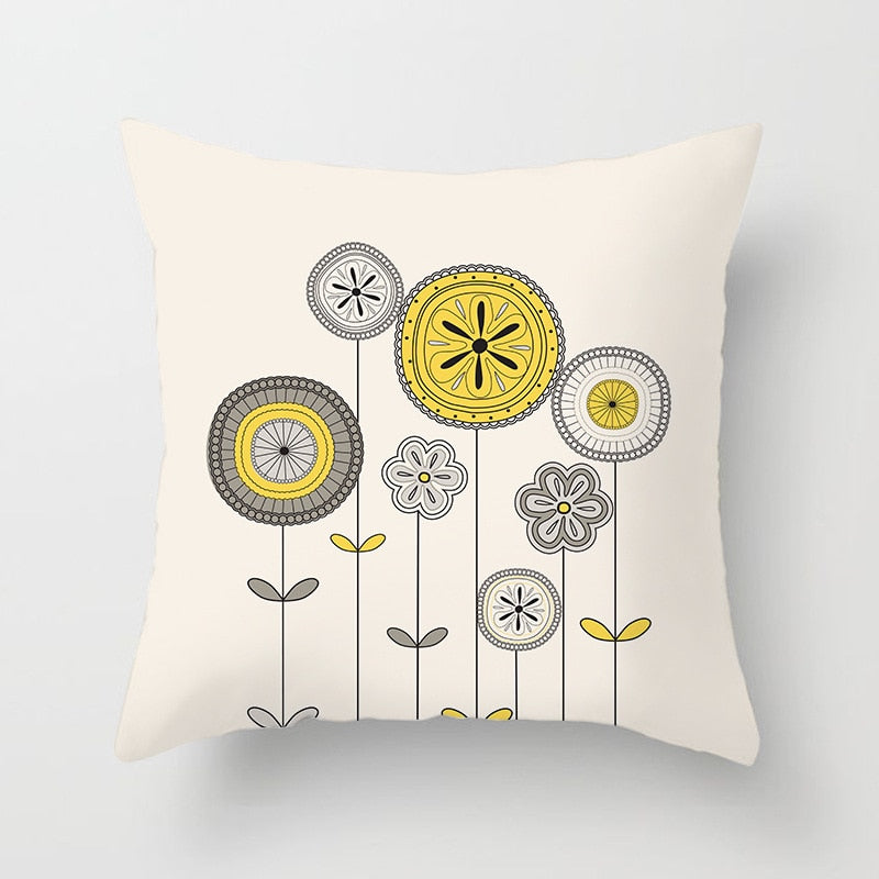 Pillow covers flowers