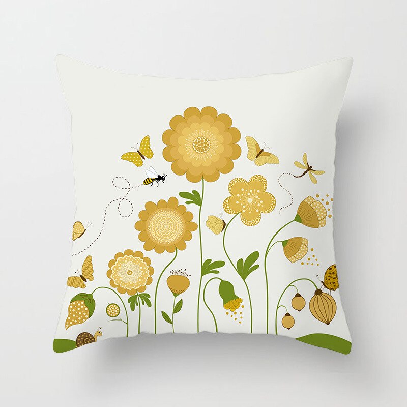 Pillow covers flowers