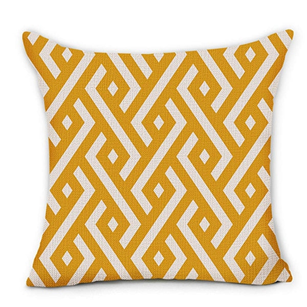 Pillow covers Home Sweet Home yellow