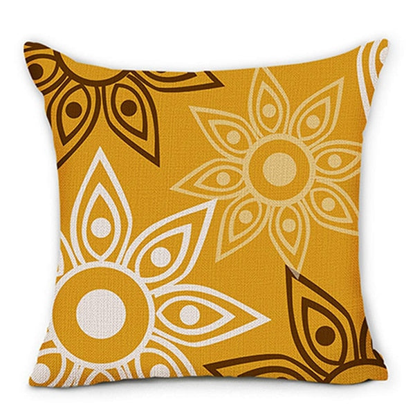 Pillow covers Home Sweet Home yellow