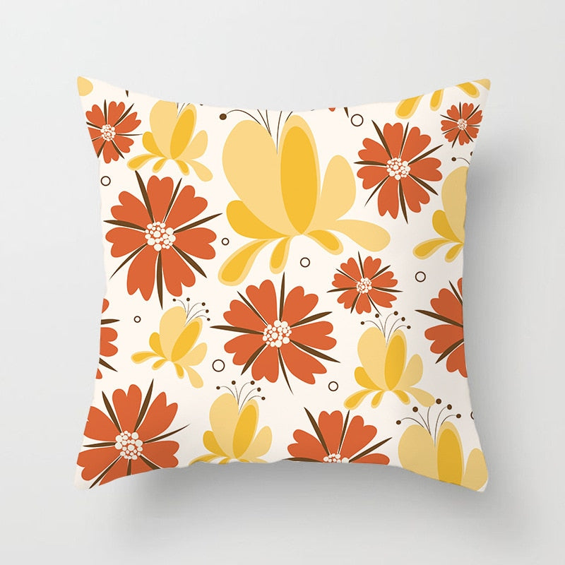 Pillow covers flowers