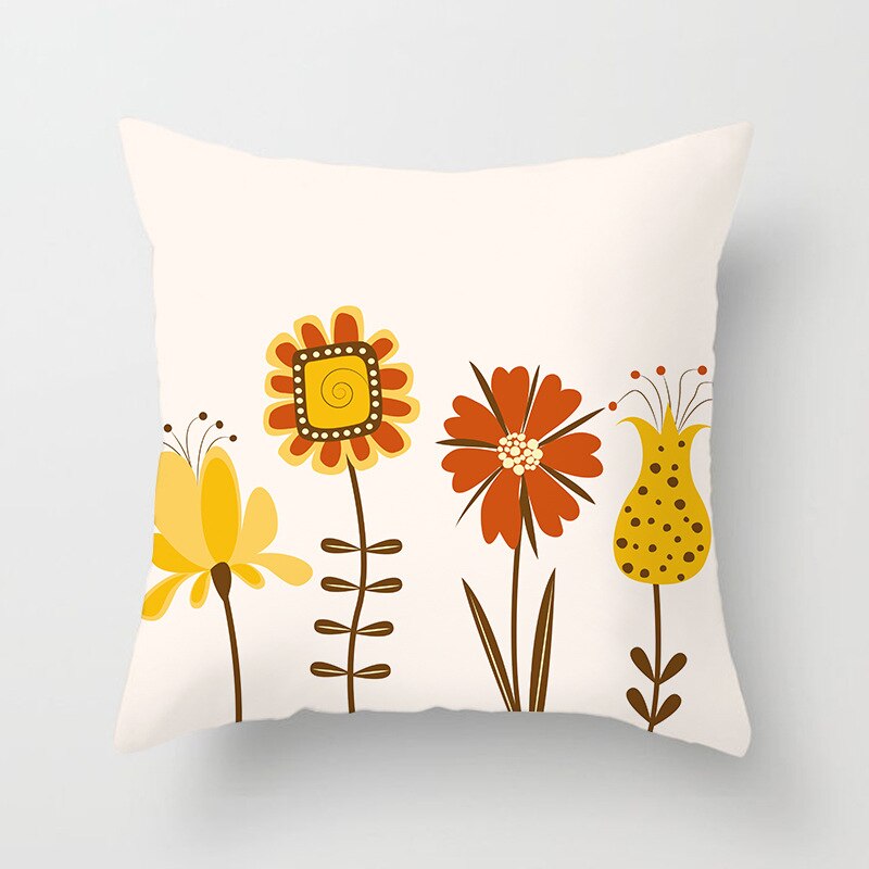 Pillow covers flowers