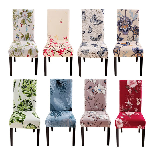 Elastic chair covers in different patterns 2