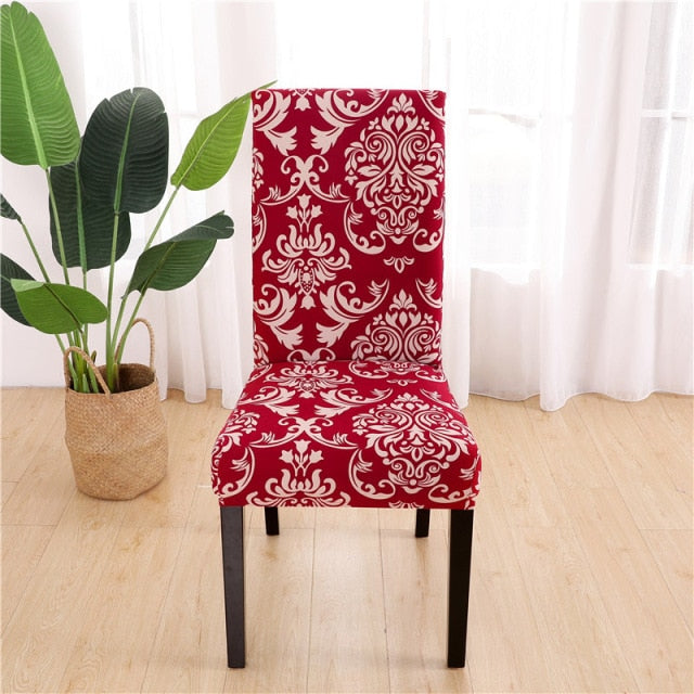 Elastic chair covers in different patterns 2