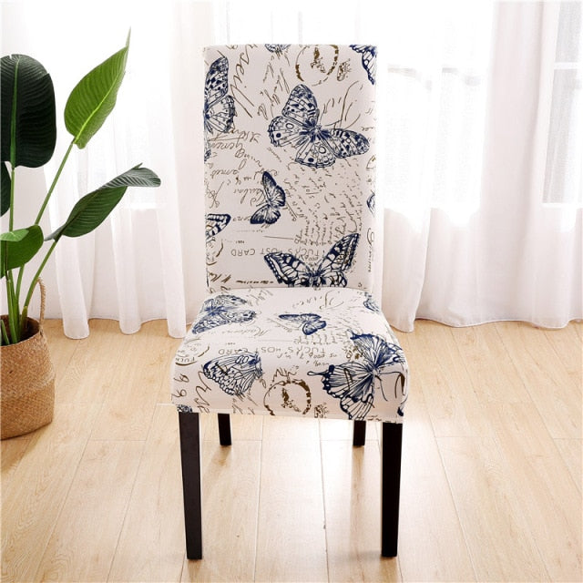 Elastic chair covers in different patterns 2