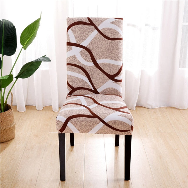 Elastic chair covers in different patterns 2