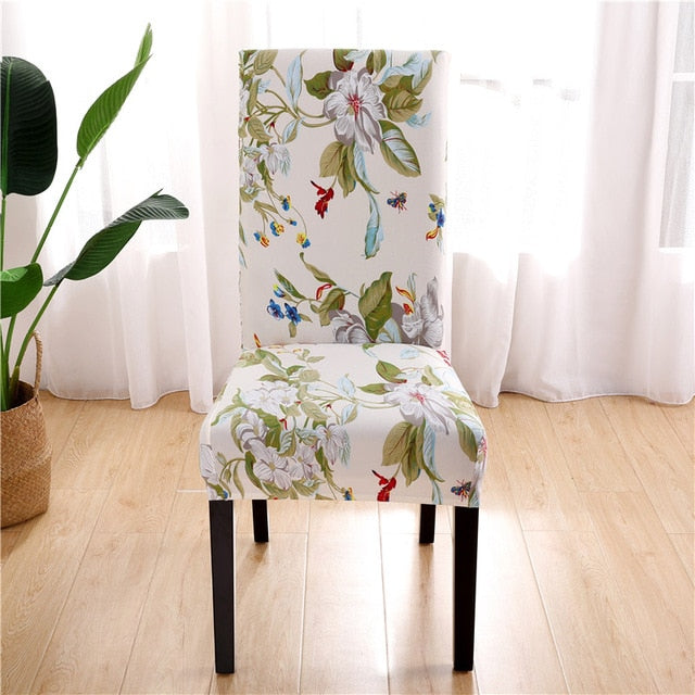 Elastic chair covers in different patterns 2