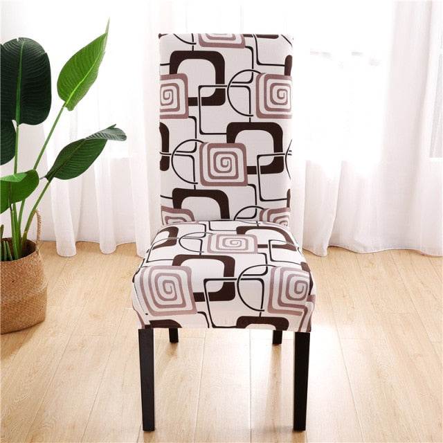 Elastic chair covers in different patterns 2