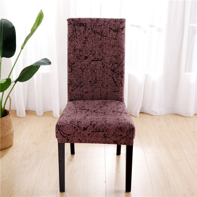 Elastic chair covers in different patterns 2