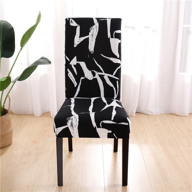 Elastic chair covers in different patterns 2